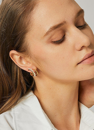 Double Pearl Hoop Earrings – Playful & Elegant | Twinolo