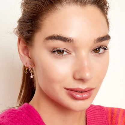 Zirconia Moon &amp; Star Earrings – Subtle & Timeless | Twinolo