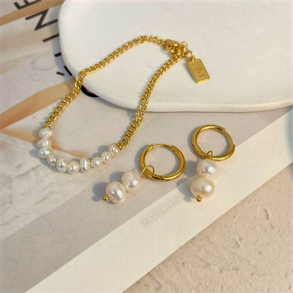 Freshwater Pearl Hoop Earrings – Timeless & Elegant | Twinolo