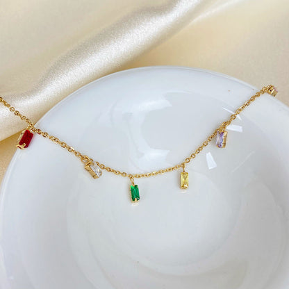 Fine Bracelet with Multicolor Drop Zirconias – Playful & Sparkling | Twinolo