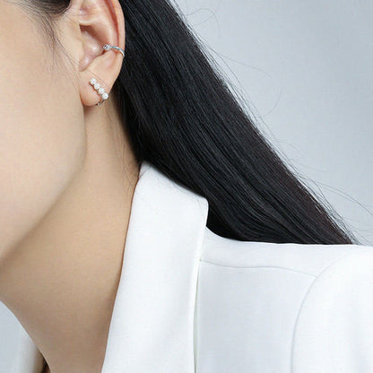 Earrings with White Freshwater Pearl – Pure Elegance | Twinolo