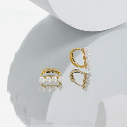 Earrings with White Freshwater Pearl – Pure Elegance | Twinolo