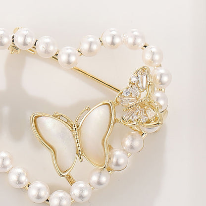🦋 Butterfly Brooch - Elegant Brooch with Pearls | Twinolo