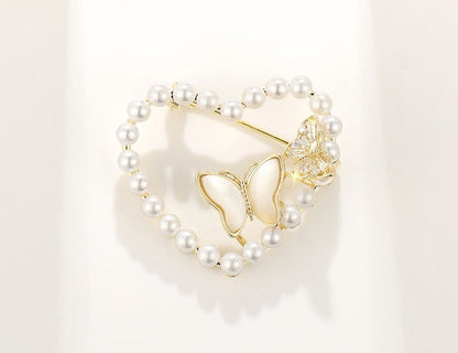🦋 Butterfly Brooch - Elegant Brooch with Pearls | Twinolo