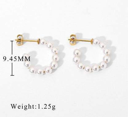 Hoop Earrings with Small Pearl – Classic & Timeless | Twinolo