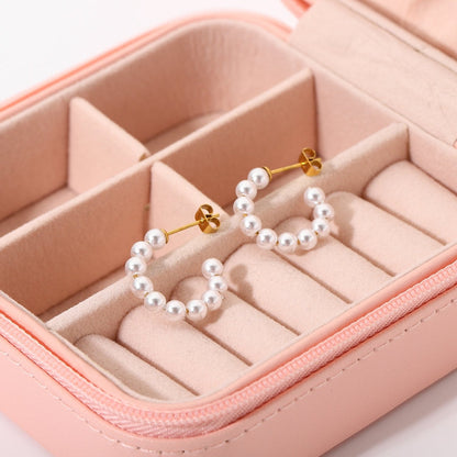 Hoop Earrings with Small Pearl – Classic & Timeless | Twinolo