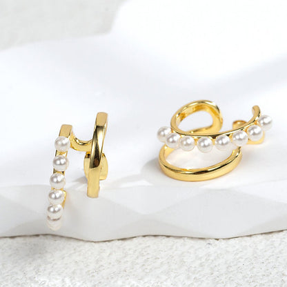 Double Pearl Hoop Earrings – Playful & Elegant | Twinolo