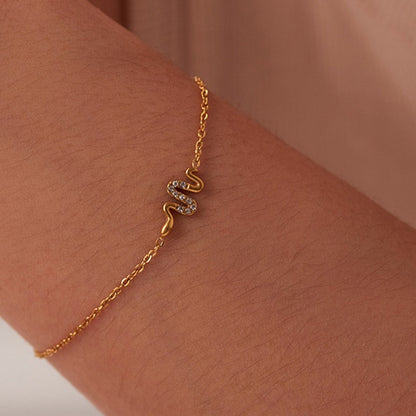 Fine Bracelet with Snake Charm – Mysterious & Trendy | Twinolo