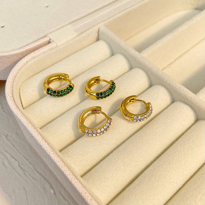Minimalist Zirconia Hoops – Subtle Shine | Twinolo