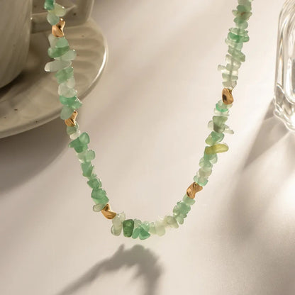 Green Stone Necklace – Earthy & Timeless | Twinolo
