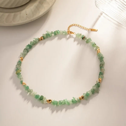 Green Stone Necklace – Earthy & Timeless | Twinolo